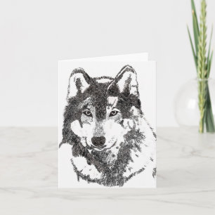 Tarjeta Lobo gris mexicano