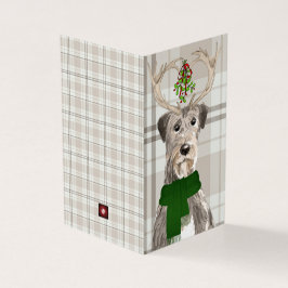 Tarjeta Lobo irlandés en pollos con una mancha de tierra