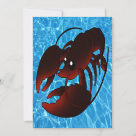 Tarjeta Lobster rojo Personalizado lindo