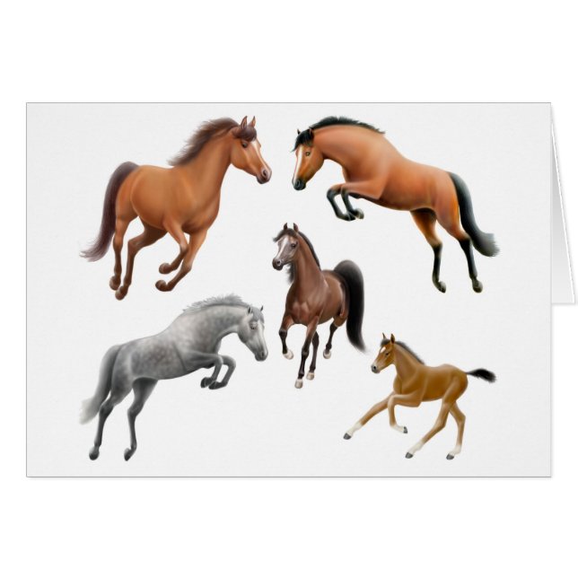 Tarjeta loca del caballo (Anverso (Horizontal))