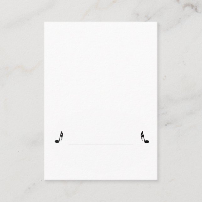 tarjeta local de música blanca (Anverso)