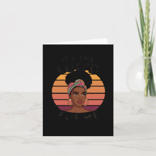 Tarjeta Loc'd Hair Black Queen Afro Woman Melanin Chica Ar