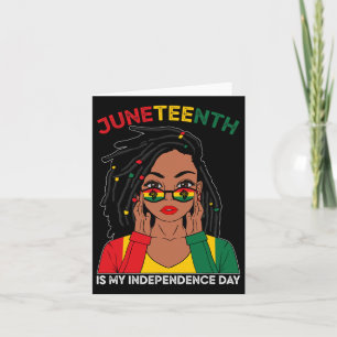 Tarjeta Loc'd Hair Black Woman Junetdecis es mi independen