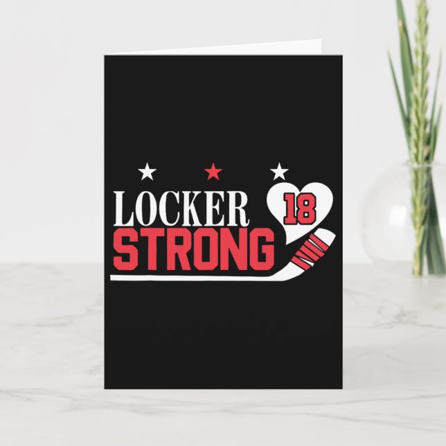 Tarjeta Locker Strong 18 Hockey  (Anverso)
