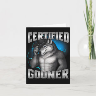 Tarjeta Loco Cringe Sigma Lobo Gooner Certificado