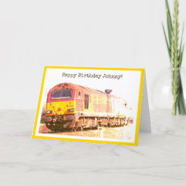 Tarjeta loco diesel clásico, feliz cumpleaños personalizad