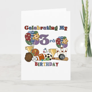 Tarjeta Loco para los deportes Tercer cumpleaños camisetas
