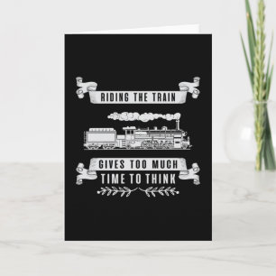 Tarjeta Locomotive Railroad Trains Train Driver Divertido 