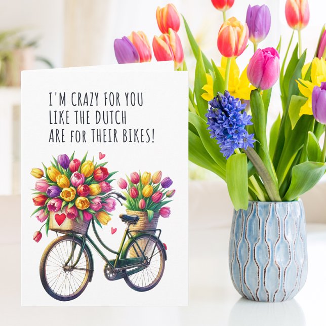 Tarjeta Locos para ti como los holandeses son por sus bici (Subido por el creador)