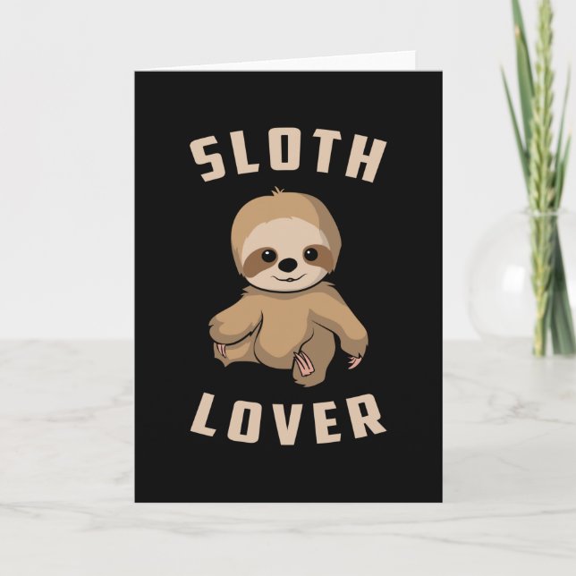 Tarjeta Locura perezosa de animal durmiendo divertida idea (Anverso)