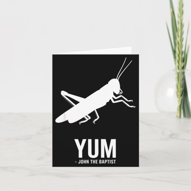 Tarjeta Locust John The Baptist Funny Christian New Testam (Anverso)