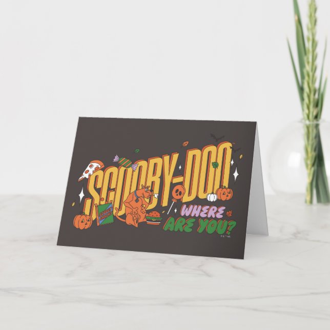 Tarjeta Logo de aperitivos Scooby-Doo Halloween (Anverso)