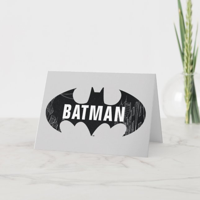 Tarjeta Logo De Bat Con Comedor De Gótica (Anverso)