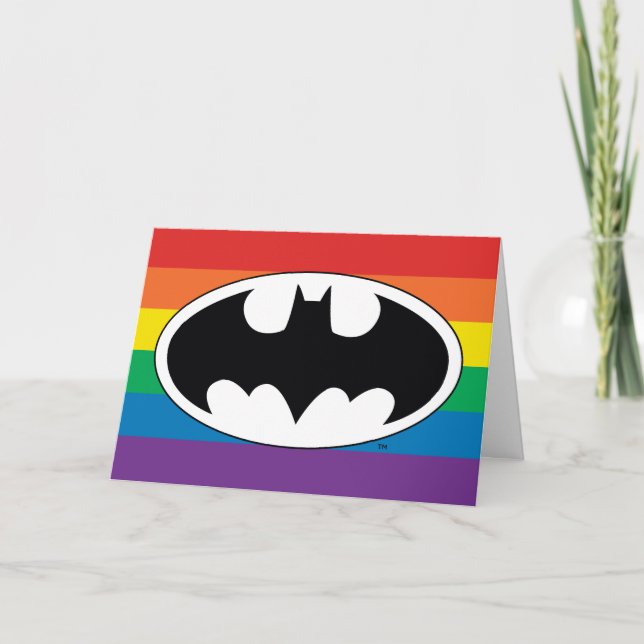 Tarjeta Logo de Batman Rainbow (Anverso)