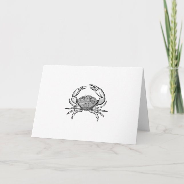Tarjeta Logo de Crab de Piedra (arte de la línea) (Anverso)