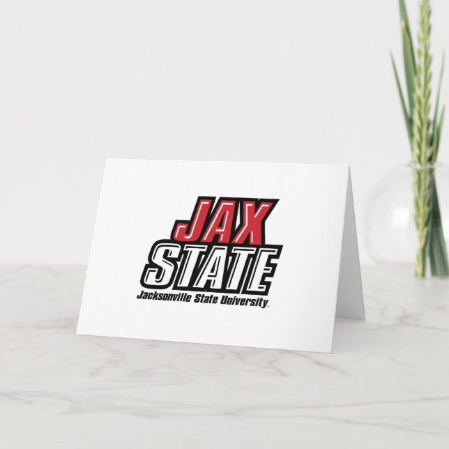 Tarjeta Logo de la Universidad Estatal de Jacksonville JAX (Anverso)