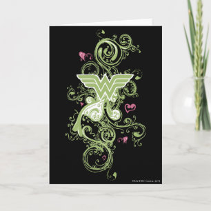 Tarjeta Logo de Wonman Green Swirls