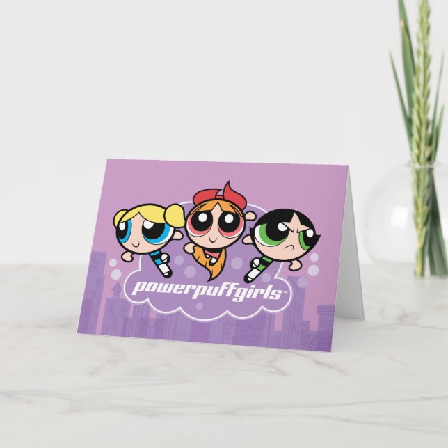 Tarjeta Logo del equipo de Chicas Powerpuff (Anverso)