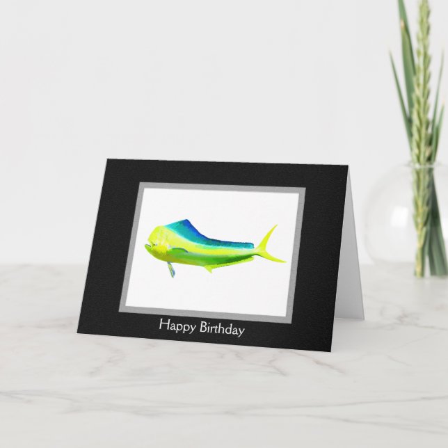 Tarjeta Logo del pez Mahi Mahi (Anverso)