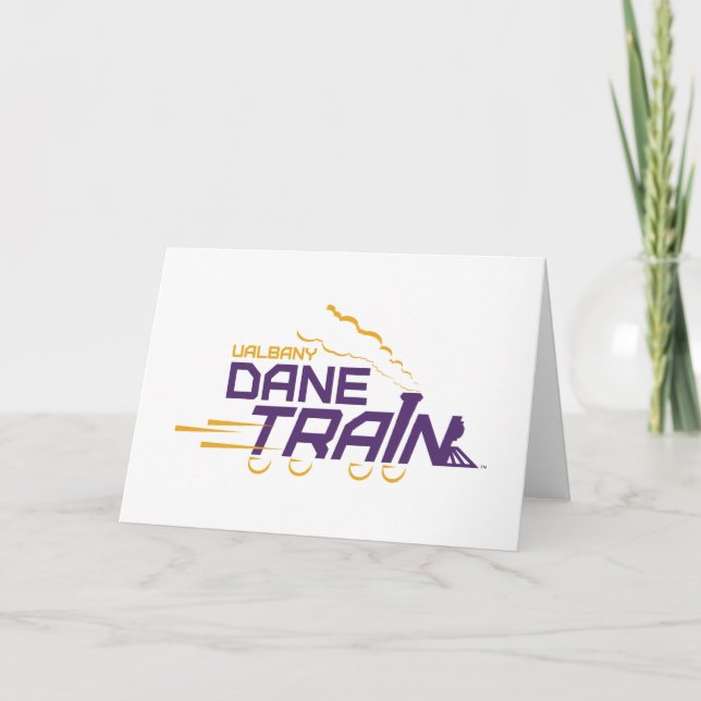 Tarjeta Logo del Tren de Dane de la UAlbany (Anverso)