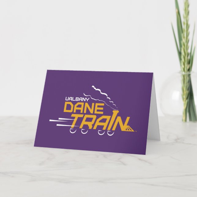 Tarjeta Logo del Tren de Dane de la UAlbany (Anverso)
