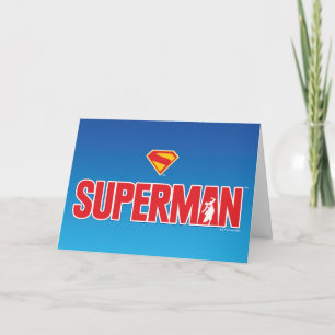 Tarjeta Logo en negrita de Superman clásico