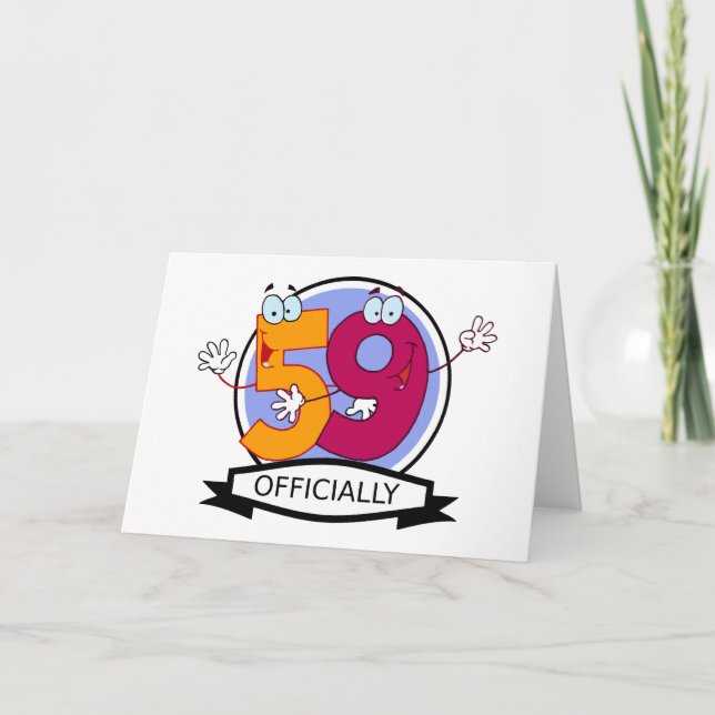 Tarjeta Logo oficial de 59 cumpleaños (Anverso)