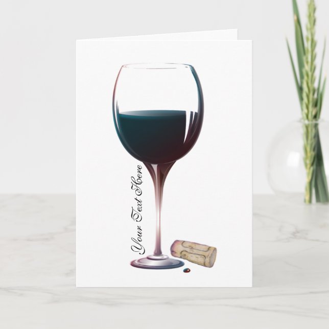 Tarjeta Logo personalizado de Wine Glass Art (Anverso)