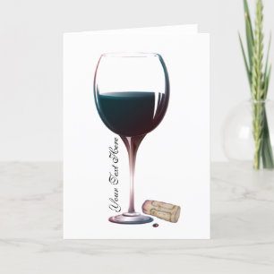 Tarjeta Logo personalizado de Wine Glass Art