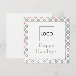 Tarjeta Logo personalizado Foto Cuatro Navidades de Poinse