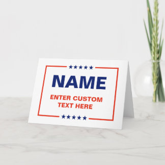 Tarjeta Logo político personalizado (Trump Design)