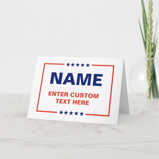Tarjeta Logo político personalizado (Trump Design) (Anverso)