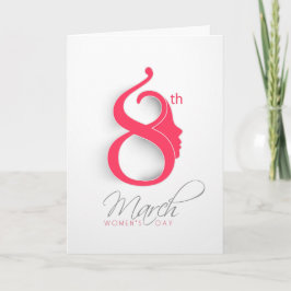 Tarjeta Logo rosa del Día Internacional de la Mujer