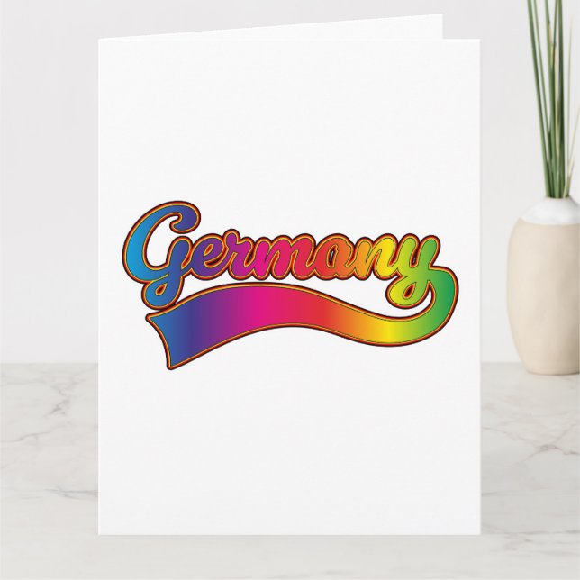 Tarjeta logotipo arcoíris de Alemania (Anverso)