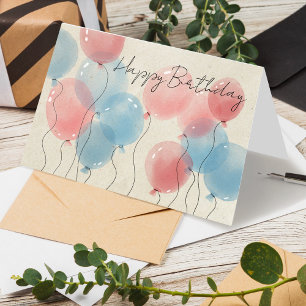 Tarjeta Logotipo Balón acuático sencillo Cumpleaños comerc
