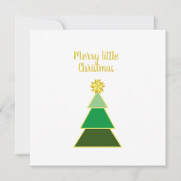 Tarjeta Logotipo comercial Merry Christmas Tree Simple Squ