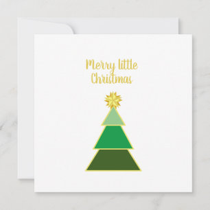 Tarjeta Logotipo comercial Merry Christmas Tree Simple Squ
