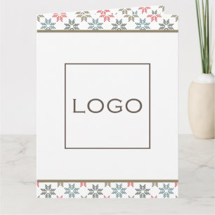 Tarjeta Logotipo corporativo Vacaciones Poinsettia, elegan