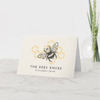 Logotipo de abeja vintage Gracias al cliente de ab