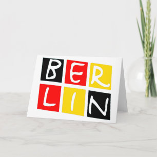 Tarjeta Logotipo de Berlín, Alemania en cuadrados