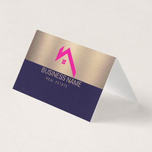Tarjeta Logotipo de casa moderna de bienes raíces negro y