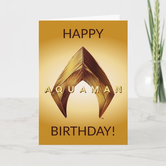 Tarjeta Logotipo de oro de Aquaman el | Aquaman (Anverso)