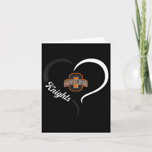 Tarjeta Logotipo de Otsego Knights Medio Corazón Eslogan H