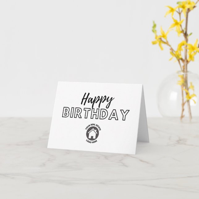 Tarjeta Logotipo de Personalizado de cumpleaños feliz para (flor amarilla)