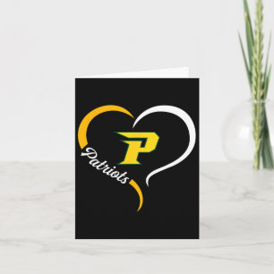Tarjeta Logotipo de Pinecrest Patriots Media Heart Slogan 