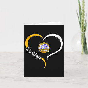 Tarjeta Logotipo de Princeton Bulldogs Medio Corazón Eslog