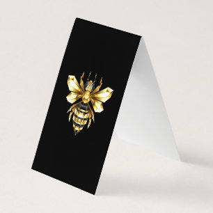 Tarjeta Logotipo de Relieve metalizado dorado falso poligo