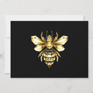 Tarjeta Logotipo de Relieve metalizado dorado falso poligo