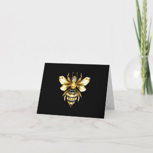 Tarjeta Logotipo de Relieve metalizado dorado falso poligo