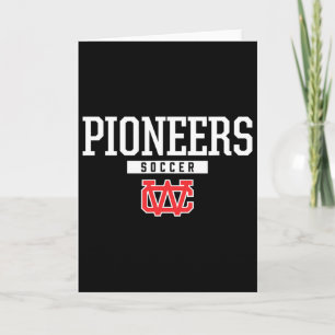 Tarjeta Logotipo de Warren County Pioneers Fútbol Hs 